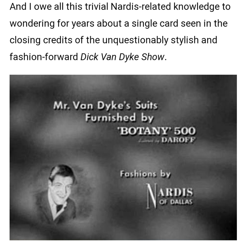 NARDIS of DALLAS custom for Dick Van Dyke show vintage Small read measurements - Picture 4 of 17